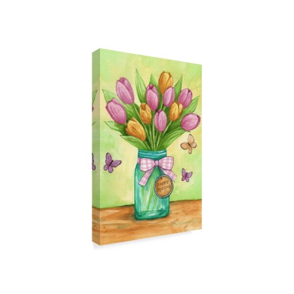 Melinda Hipsher 'Happy Spring Tulips New' Canvas Art,12x19